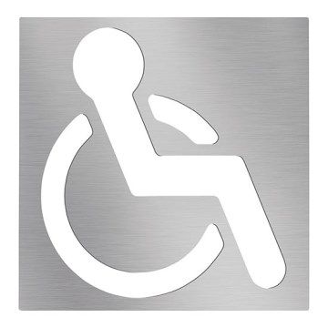 Accessible Icon 12x12 cm, Stainless Steel/Silver