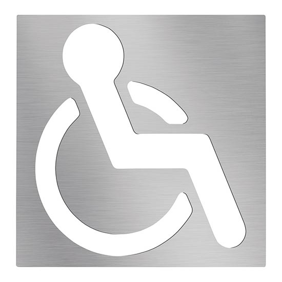 Accessible Icon 12x12 cm, Stainless Steel/Silver
