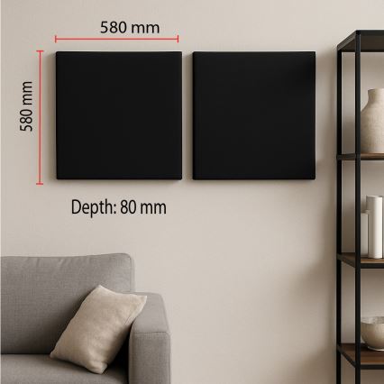 Acoustic panel SILENCE 58x58 cm anthracite