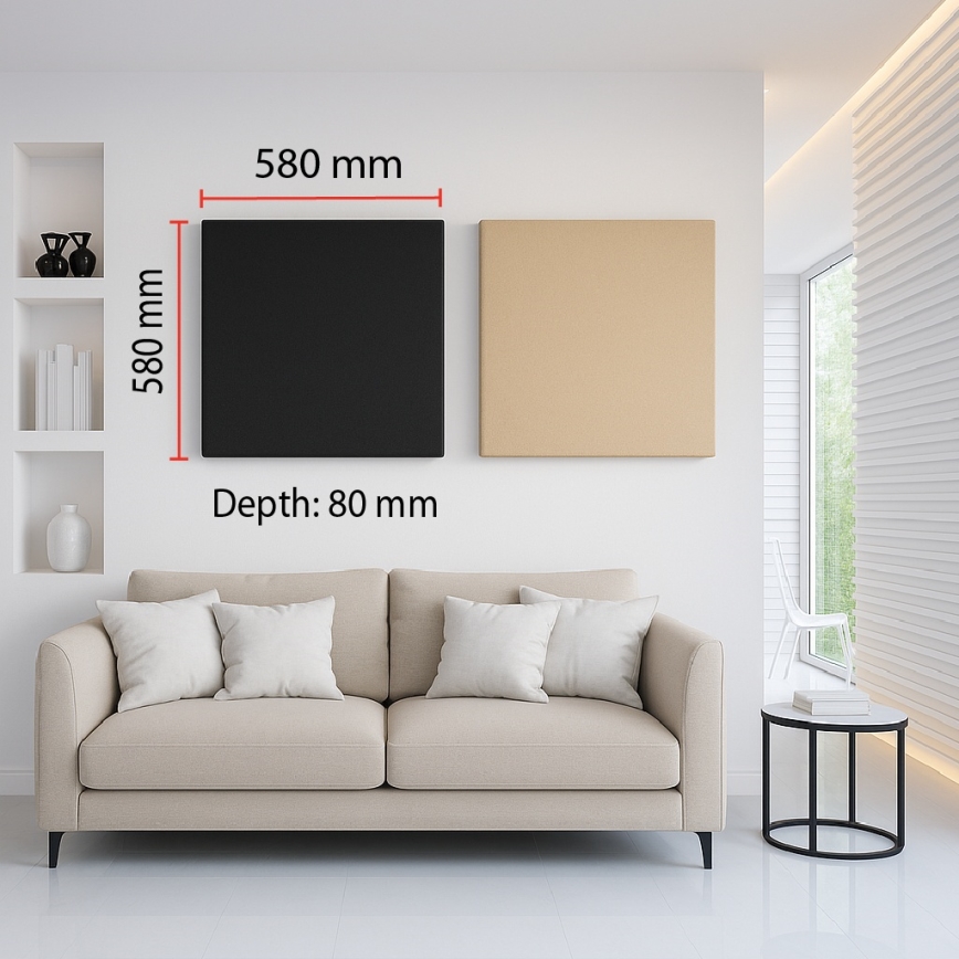 Acoustic panel SILENCE 58x58 cm beige