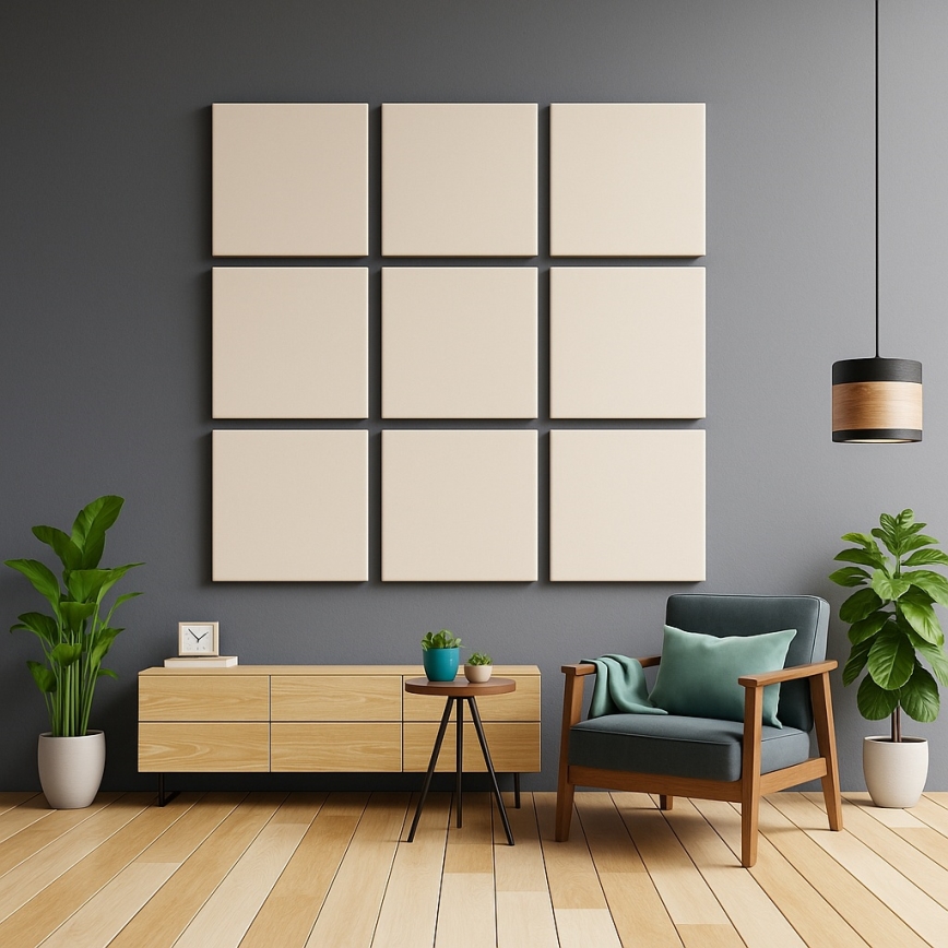 Acoustic panel SILENCE 58x58 cm creamy