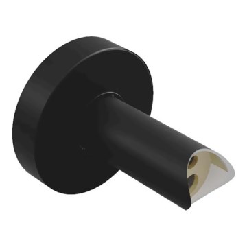 Adapter for concealed wall connection of electric towel rails, 6.4 x 6.4 cm, Black