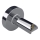 Adapter for concealed wall connection of electric towel warmers, 6.4 x 6.4 cm, silver