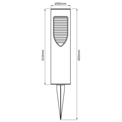 ADDIS LED Solar Light, 1.2 V / 600 mAh, IP44, Black