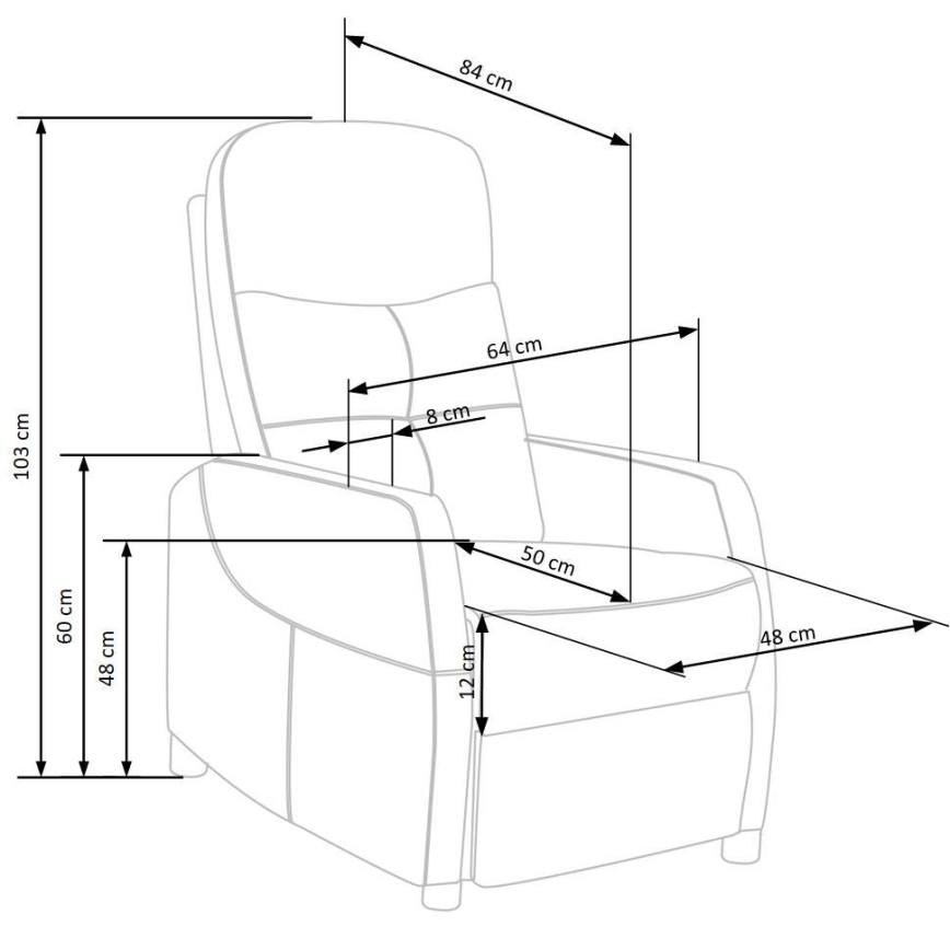 Adjustable chair FELIPE grey