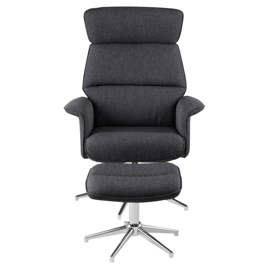 Adjustable chair with footrest DELIA dark grey