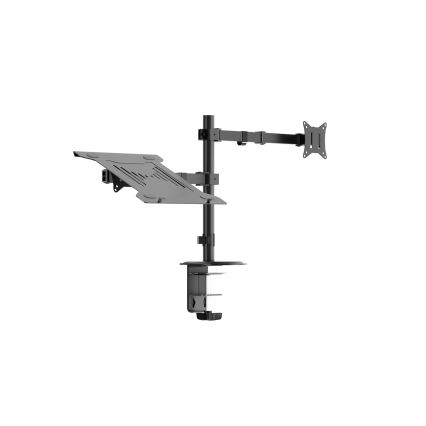 Adjustable monitor and laptop holder LEVANO black