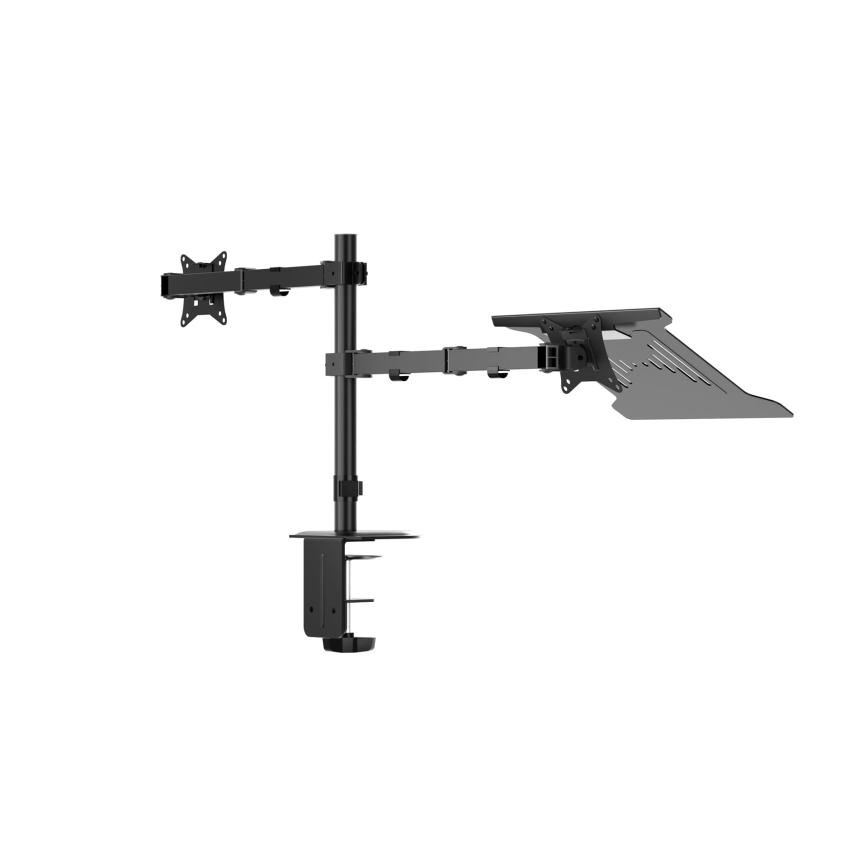 Adjustable monitor and laptop holder LEVANO black