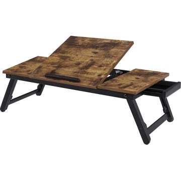 Adjustable Overbed Computer Table LAT Brown/Black