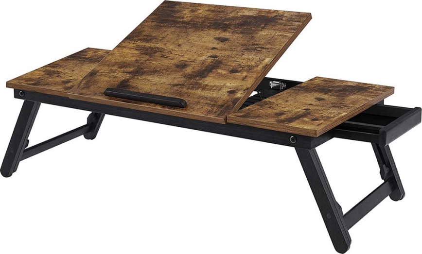 Adjustable Overbed Computer Table LAT Brown/Black
