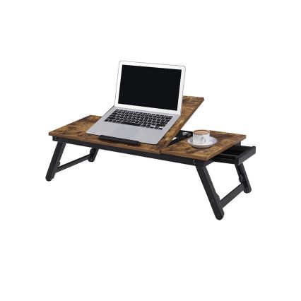 Adjustable Overbed Computer Table LAT Brown/Black