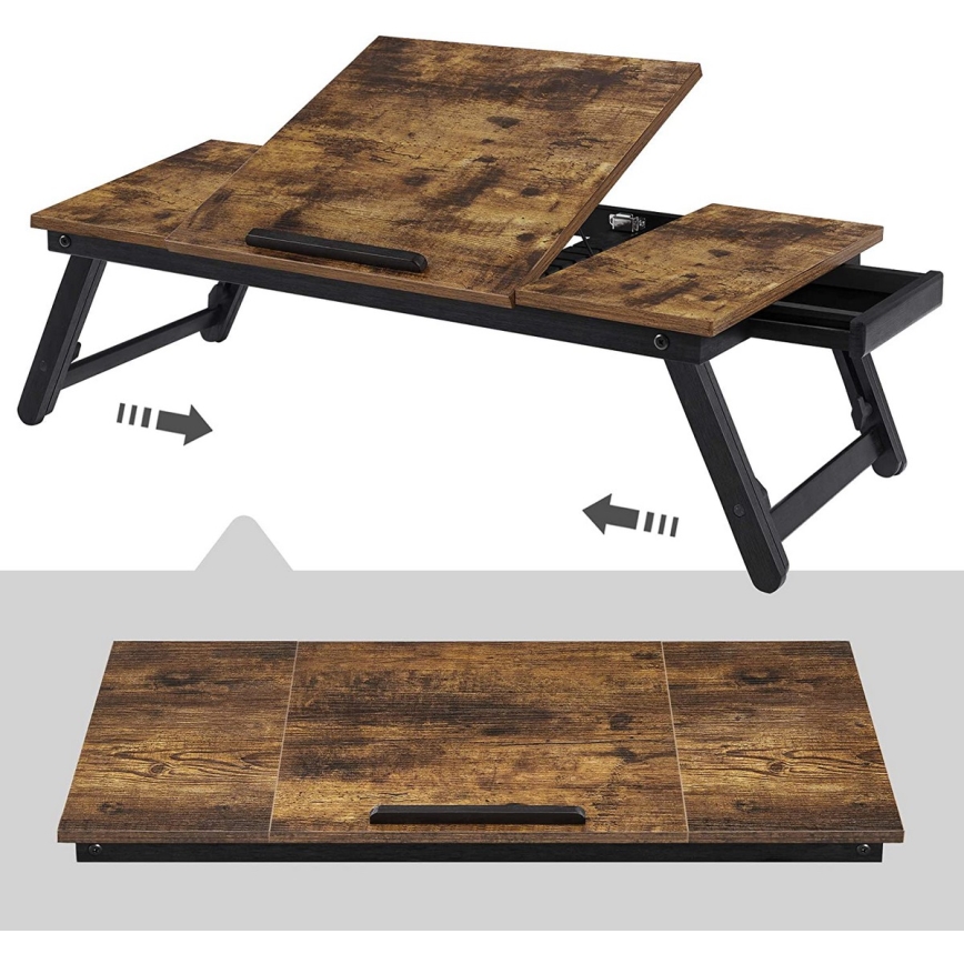 Adjustable Overbed Computer Table LAT Brown/Black