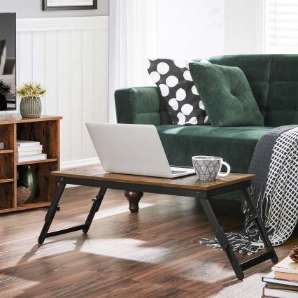 Adjustable Overbed Computer Table LAT Brown/Black