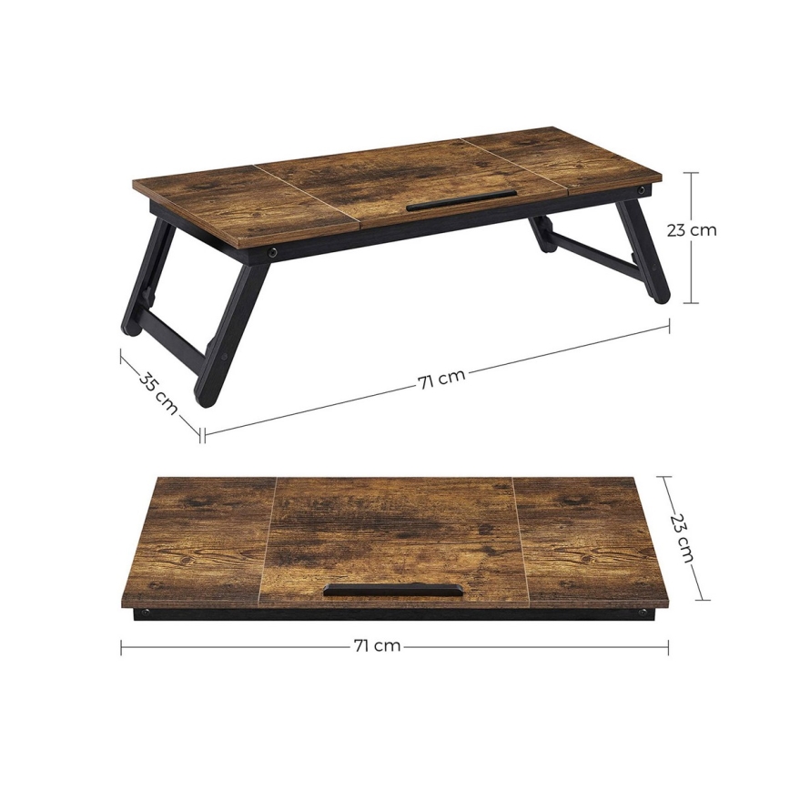 Adjustable Overbed Computer Table LAT Brown/Black