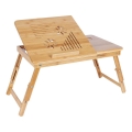 Adjustable overbed laptop table LAT brown