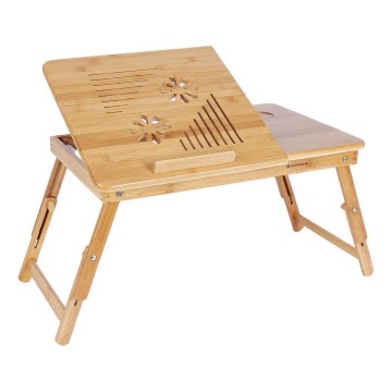 Adjustable overbed laptop table LAT brown