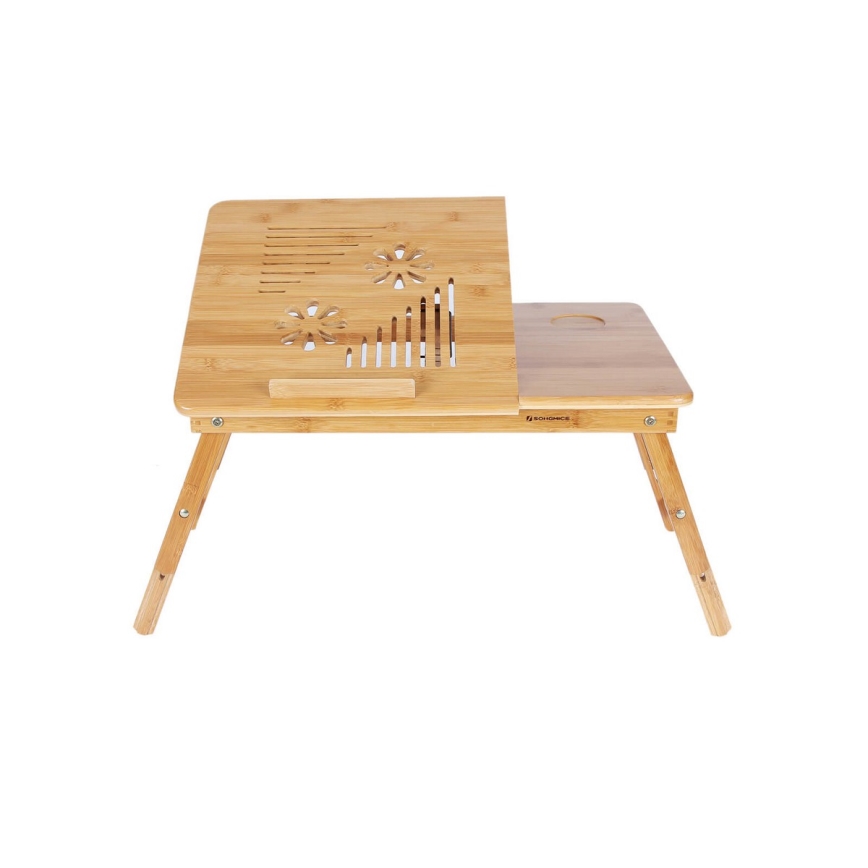 Adjustable overbed laptop table LAT brown