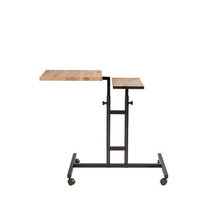 Adjustable table GLEN 87x67 cm brown/black
