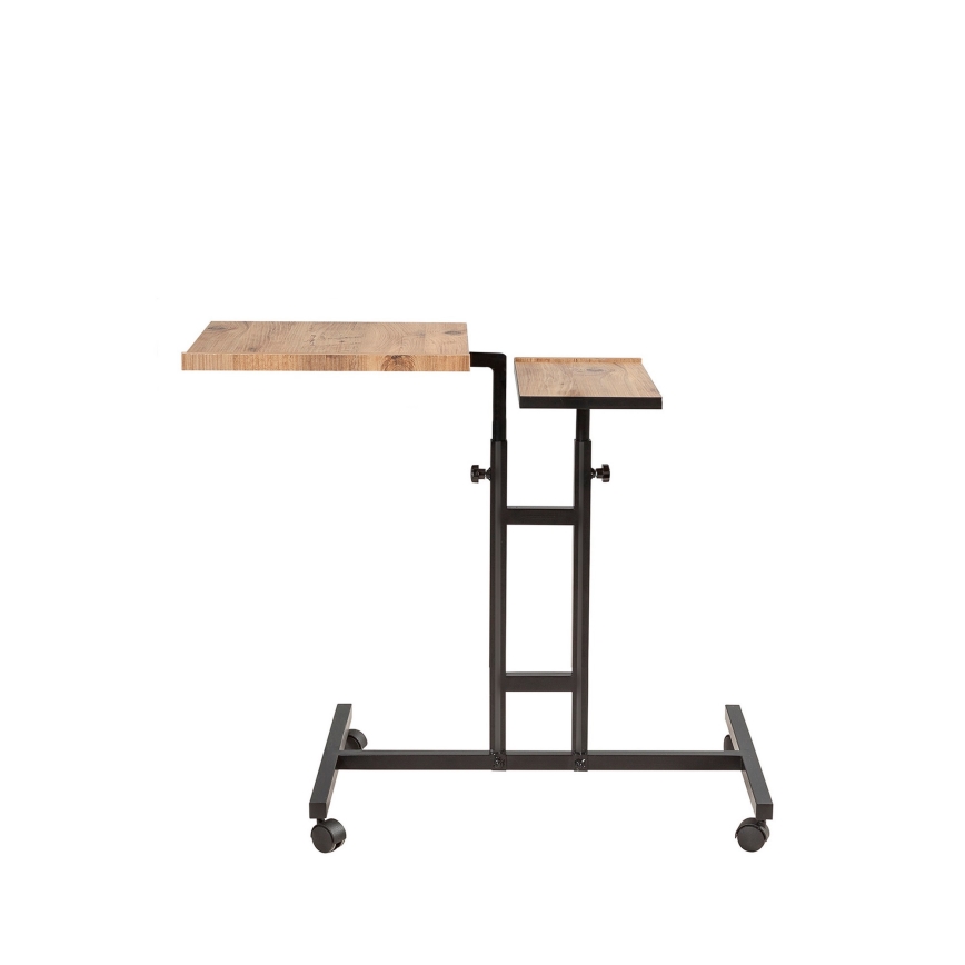 Adjustable table GLEN 87x67 cm brown/black