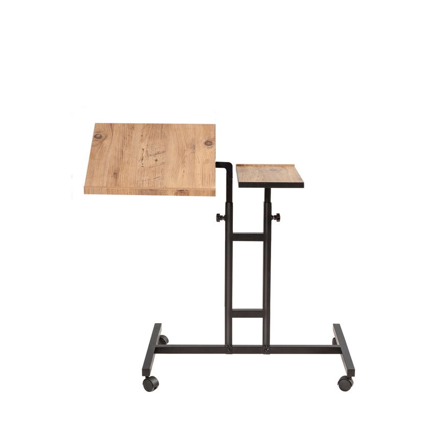 Adjustable table GLEN 87x67 cm brown/black