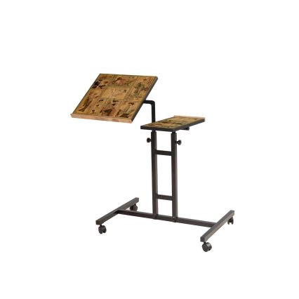Adjustable table GLEN 87x67 cm brown/black