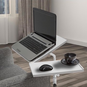 Adjustable table GLEN 87x67 cm white