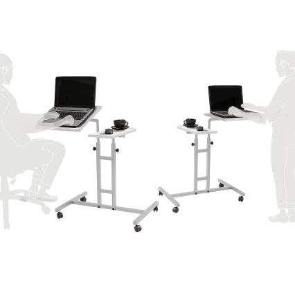 Adjustable table GLEN 87x67 cm white