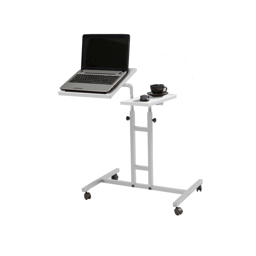Adjustable table GLEN 87x67 cm white