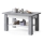 ADONIS Extendable Coffee Table with Shelf 110/150x68 cm, Concrete Grey/White