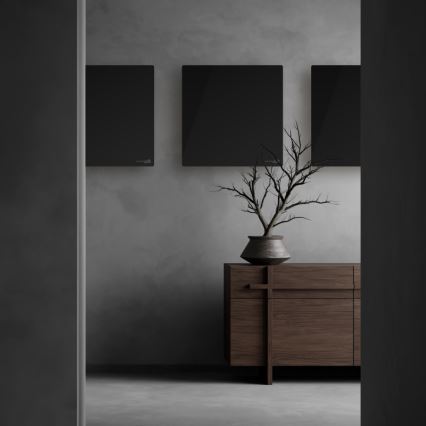 AENO - Smart 500W electric infrared heating panel with timer and thermostat, Wi-Fi, white