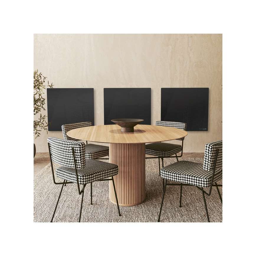 AENO - Smart 500W Electric Infrared Panel Heater with Timer/Thermostat, Wi-Fi, Black