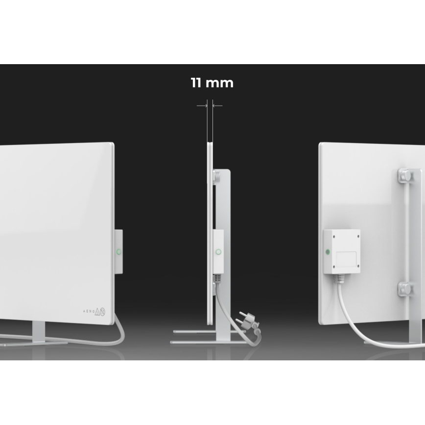 AENO - Smart electric infrared panel 700W timer/thermostat IP44 Wi-fi white