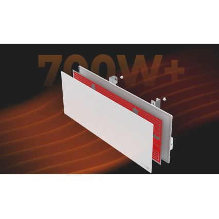 AENO - Smart 700W Electric Infrared Panel Heater with Timer/Thermostat, IP44, Wi-Fi, White