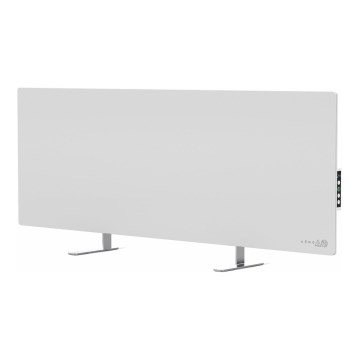 AENO - Smart electric infrared panel with LED display 700W timer/thermostat IP44 Wi-fi white