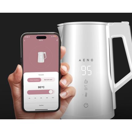 AENO - Smart kettle with LED display 1,7 l 2200W/230V white