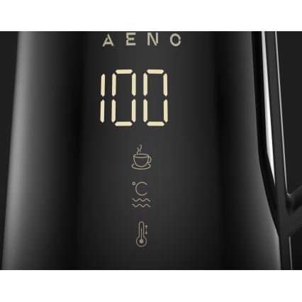 AENO - Smart rapid-boil electric kettle with LED display 1.7 L 2200W/230V Black