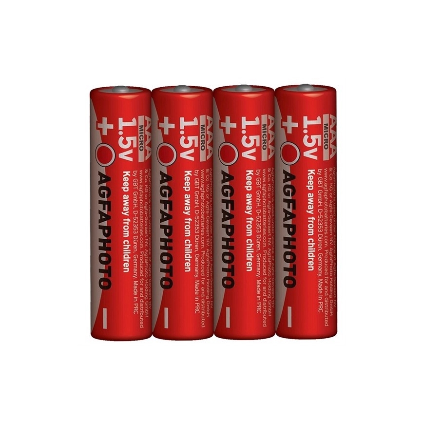 4 pcs Zinc battery AAA 1,5V