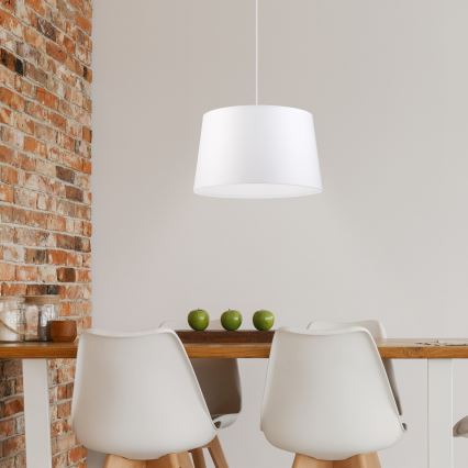 AIDA cable-hung pendant 1xE27/60W/230V Ø 35 cm oak/white