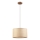 AIDA cable-hung pendant light 1x E27 (max. 15 W) / 230 V, Ø 35 cm — oak/raffia