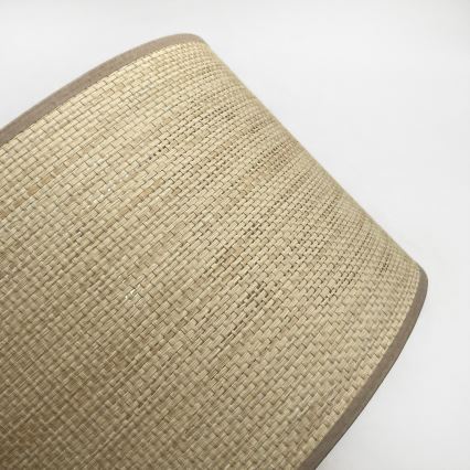 AIDA cable-hung pendant light 1x E27 (max. 15 W) / 230 V, Ø 35 cm — oak/raffia