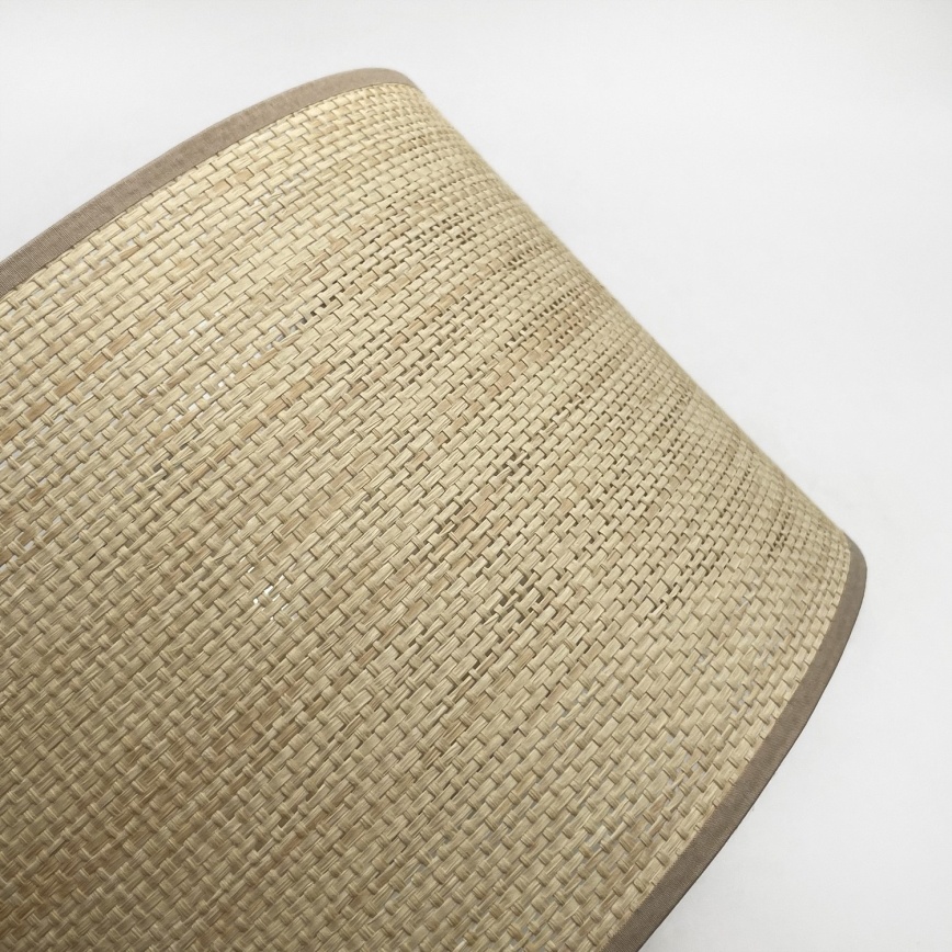 AIDA cable-hung pendant light 1x E27 (max. 15 W) / 230 V, Ø 35 cm — oak/raffia