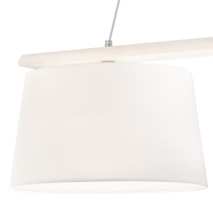 AIDA cable-hung pendant light 2x E27/60W/230V Ø 35 cm Oak/White