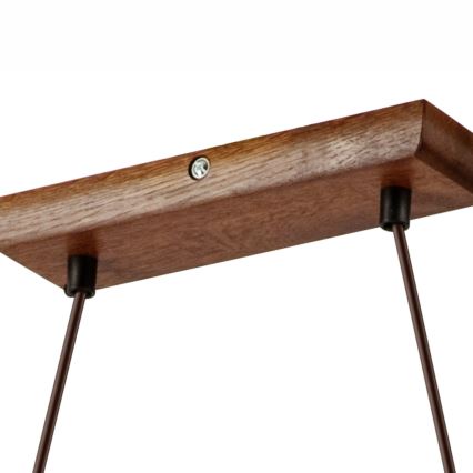 AIDA cable-hung pendant light 2xE27/60W/230V oak/walnut