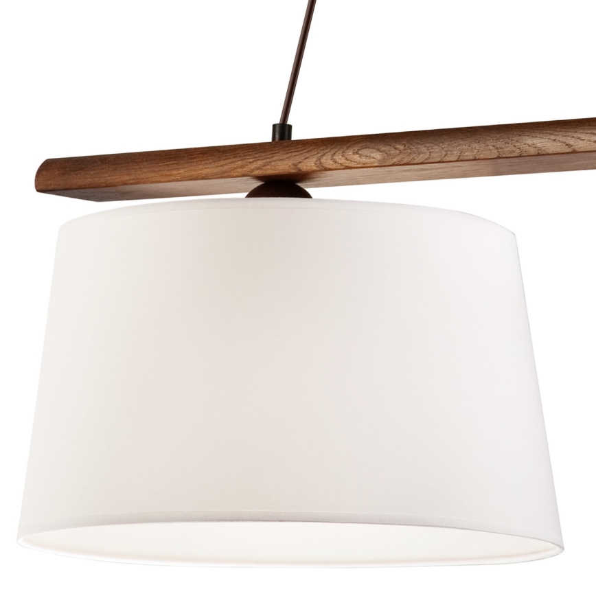 AIDA cable-hung pendant light 2xE27/60W/230V oak/walnut