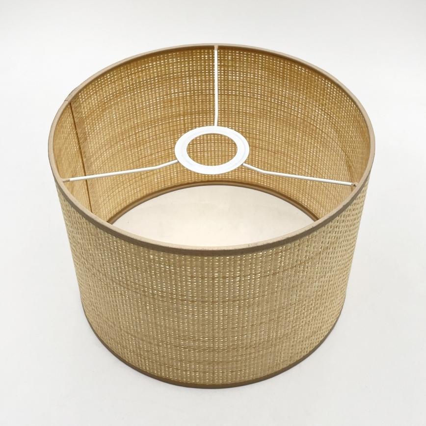 AIDA cable-hung pendant light 3xE27/15W/230V Ø 25 cm oak/raffia