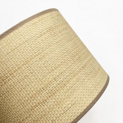 AIDA cable-hung pendant light 3xE27/15W/230V Ø 25 cm oak/raffia