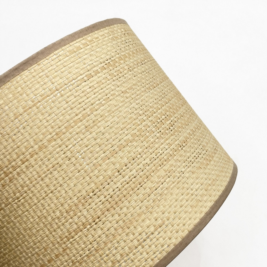 AIDA cable-hung pendant light 3xE27/15W/230V Ø 25 cm oak/raffia