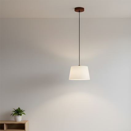 AIDA cable pendant 1xE27/60W/230V Ø 25 cm Oak/Walnut/White