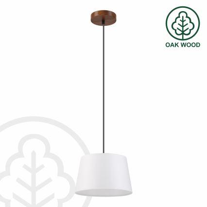 AIDA cable pendant 1xE27/60W/230V Ø 25 cm Oak/Walnut/White