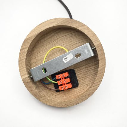 AIDA cable pendant 1xE27/60W/230V Ø 25 cm Oak/Walnut/White